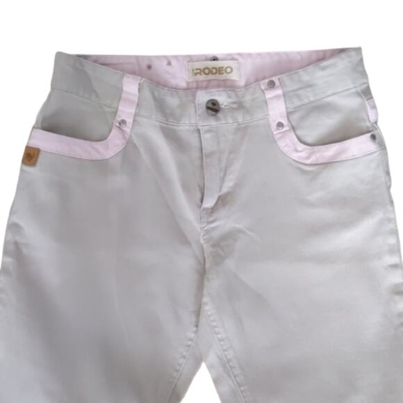 US Rodeo Khaki & Pink Bootcut Jeans - Picture 1 of 7